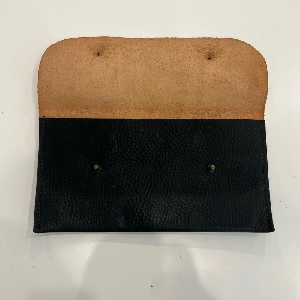 Beautiful rich supple leather two toned clutch